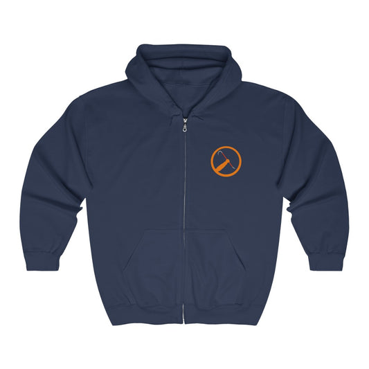 Navy Half-Life Zip Hoodie Gaming Fashion