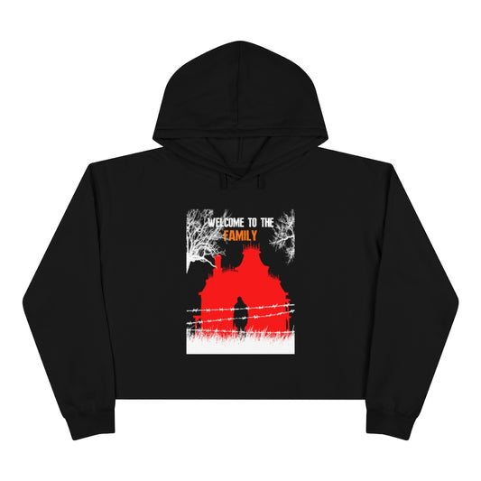 Black Resident Evil Biohazard Cropped Hoodie Gaming Fashion