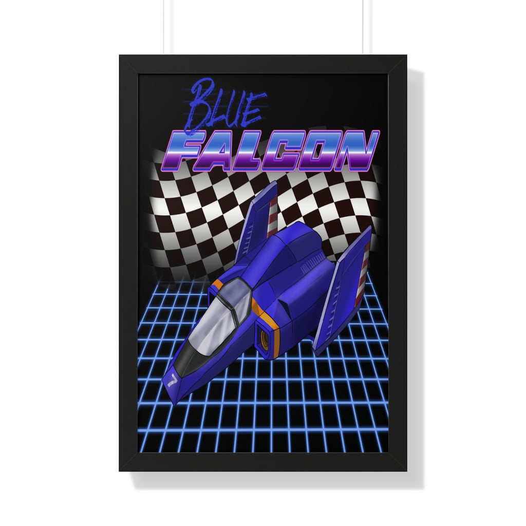 Framed Poster - Blue Falcon