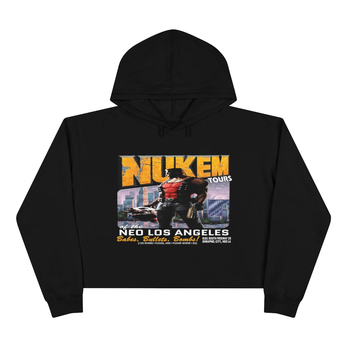 Women's Crop Hoodie - Nukem Tours