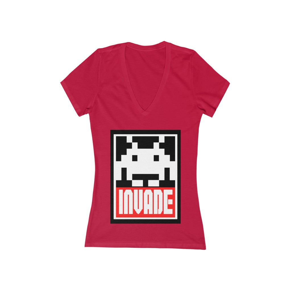 Red Space Invaders V T Shirt Gaming Fashion