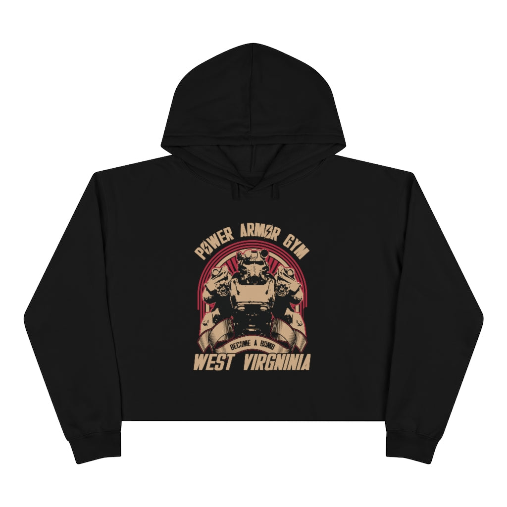 Black Fallout Cropped Hoodie Gaming Fashion