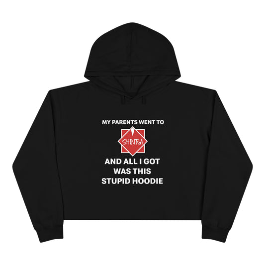 Women's Crop Hoodie - S#!tty Shinra Souvenir
