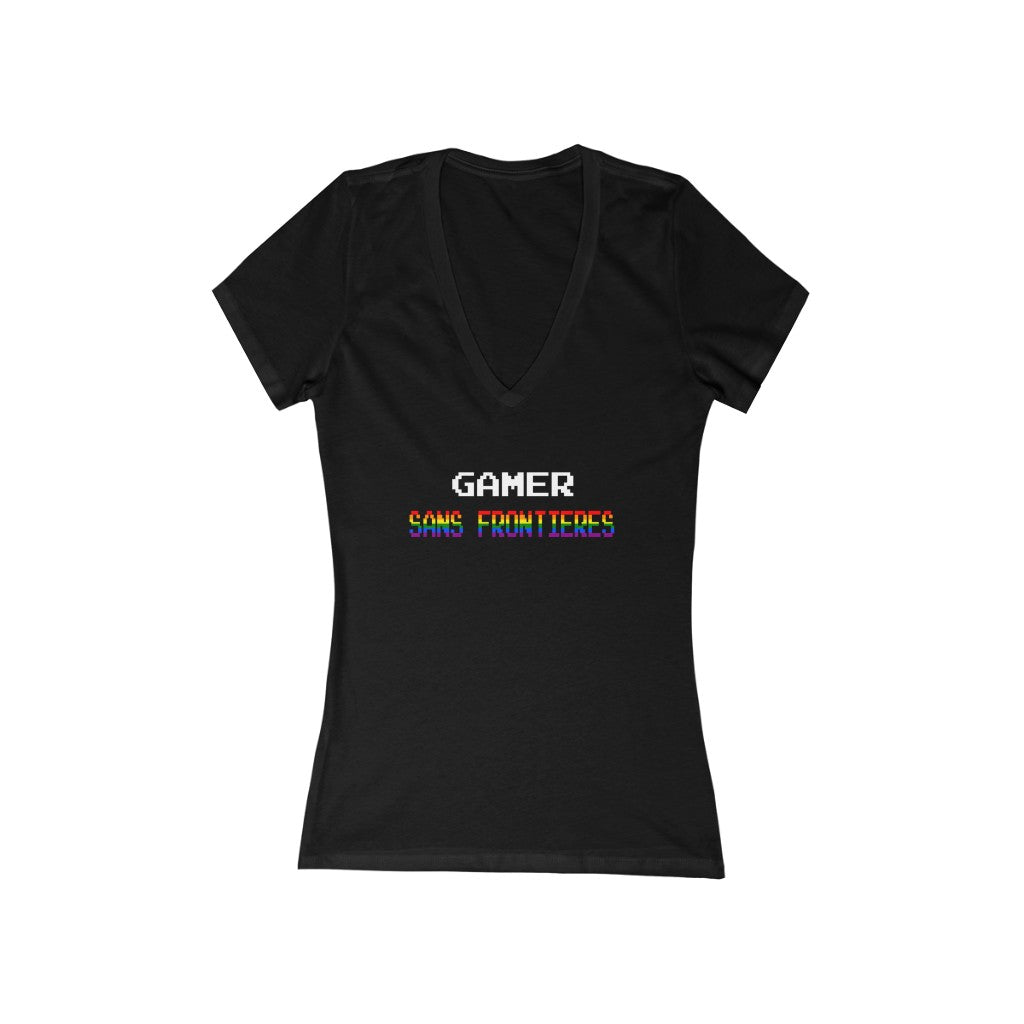 Gamers Sans Frontieres Women's V Tee - LGTB+GSF