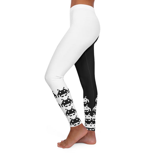Women's Leggings - Monochromatic Invaders