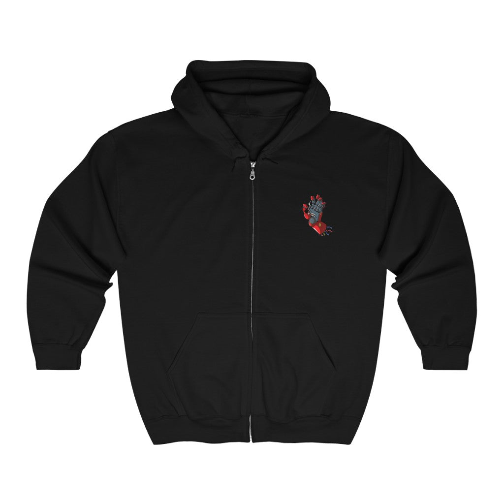 Black Metal Gear Zip Hoodie Gaming Fashion