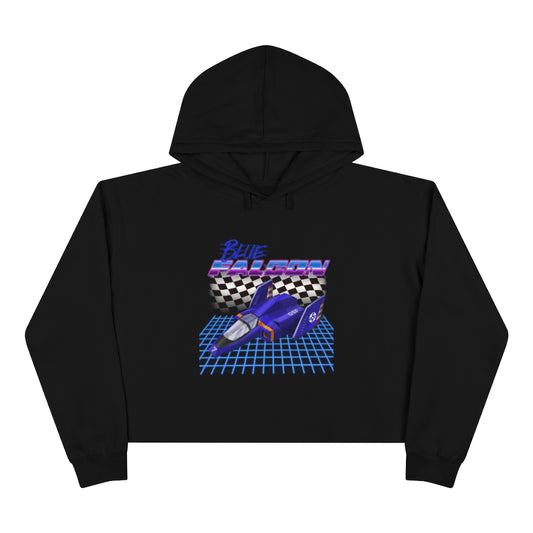 Women's Crop Hoodie - Blue Falcon
