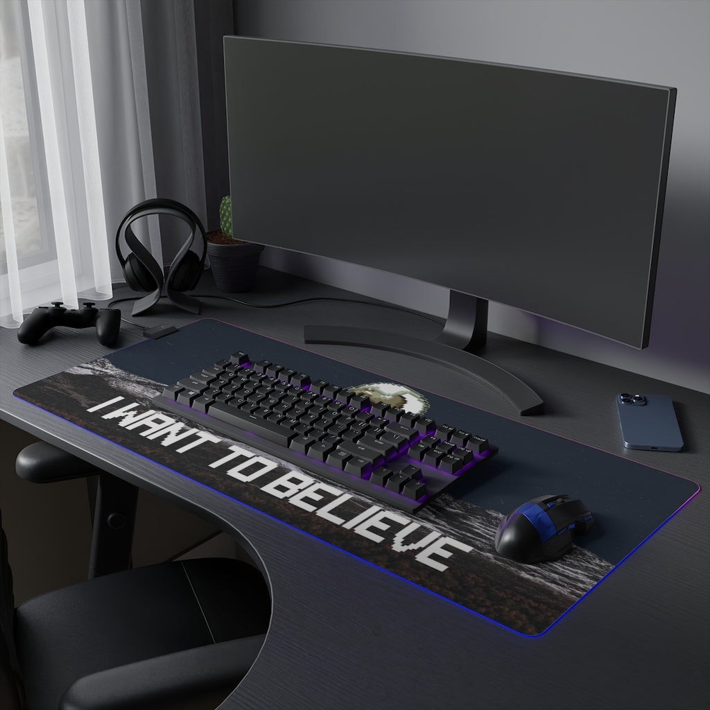 LED Mouse Pad - I Want to Believe