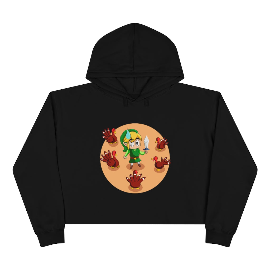 Black The Legend of Zelda Crop Hoodie Gaming Fashion