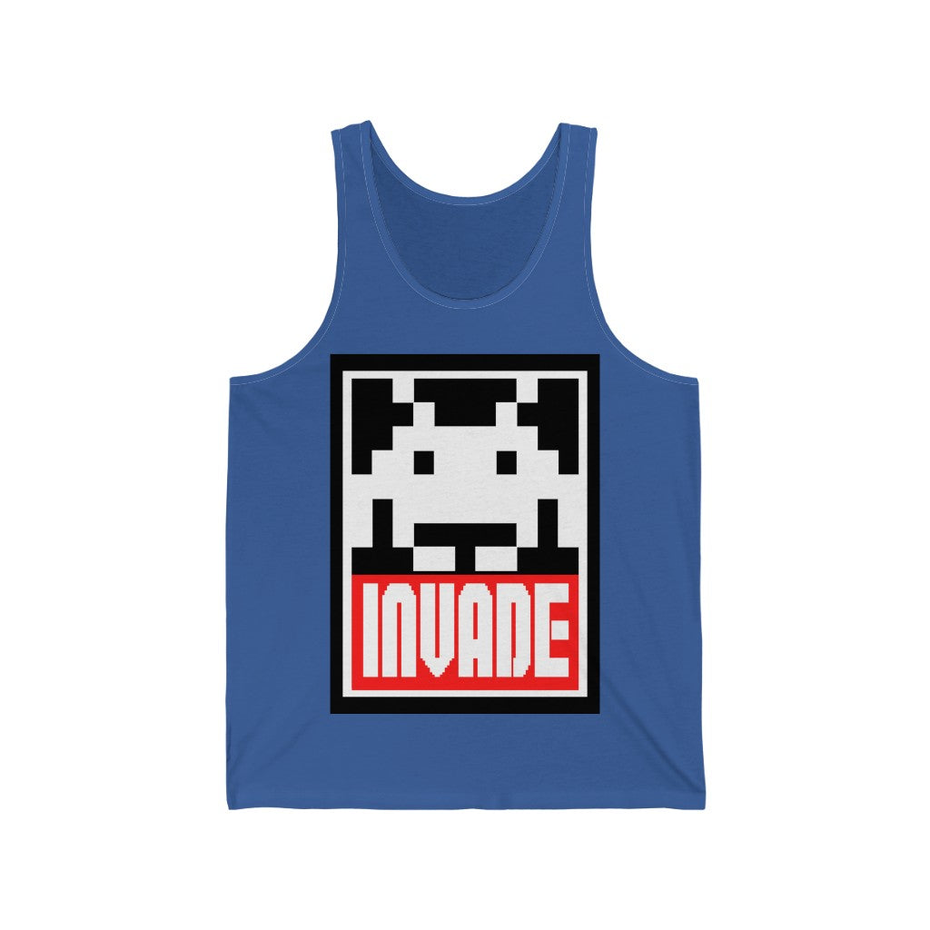 Royal Space Invaders Tank T Shirt Gaming Fashion