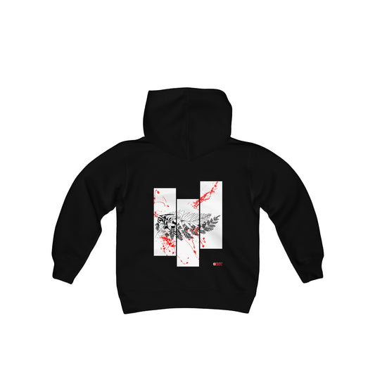 Moth Tattoo Black Kids Hoodie