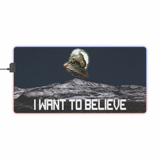 LED Mouse Pad - I Want to Believe