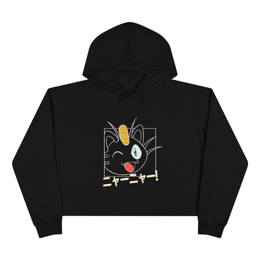 Pokémon Women's Crop Hoodie - Meowth