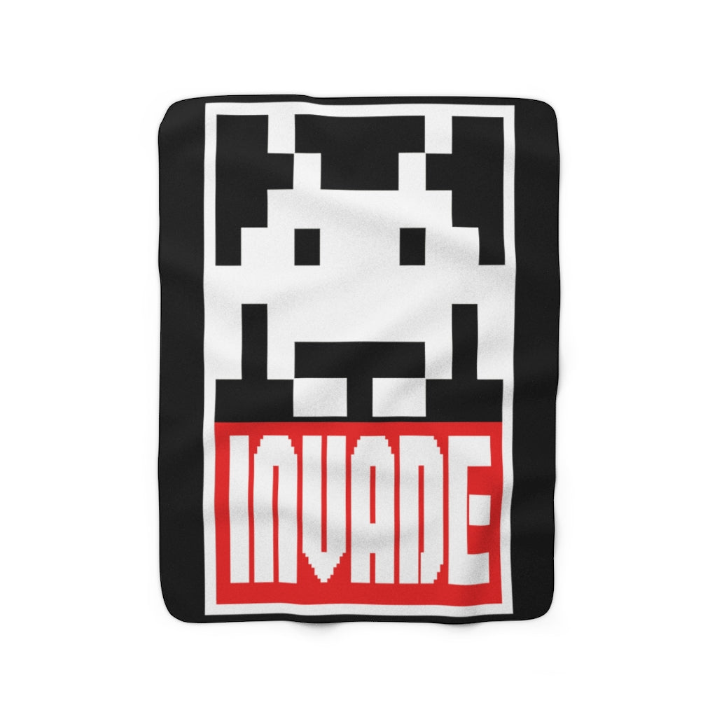 Space Invaders Sherpa Blanket Gaming Merch