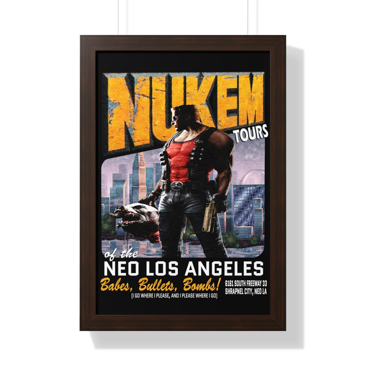 Framed Poster -  Nukem Tours