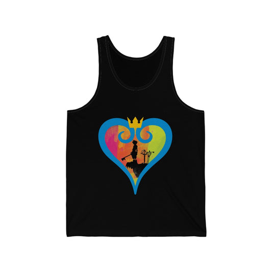 Black Kingdom Hearts Tank T Shirt Gaming Fashion