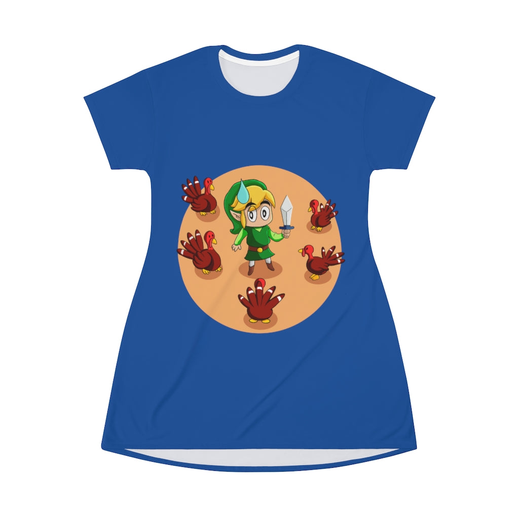 Blue The Legend of Zelda Tee Dress Gaming Fashion