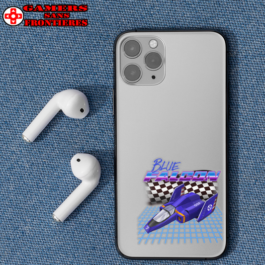 Transparent Outdoor Sticker - Blue Falcon