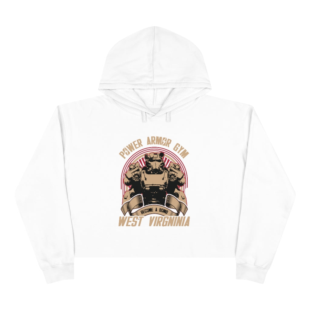 White Fallout Cropped Hoodie Gaming Fashion