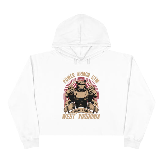 White Fallout Cropped Hoodie Gaming Fashion