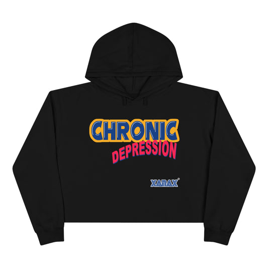 Women's Crop Hoodie - Chronic Depression