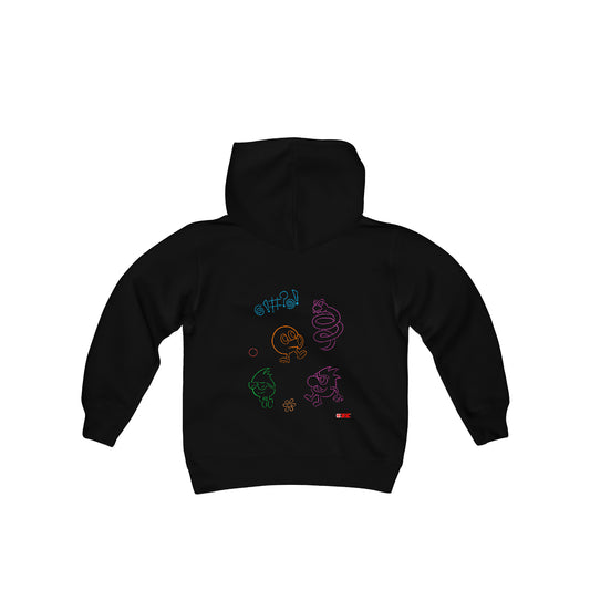 Q-Bert Kids' Hoodie - Neon Q-Bert