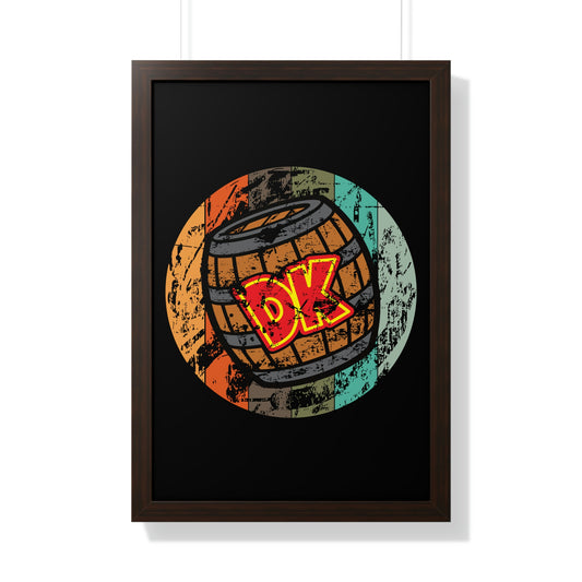 Donkey Kong Framed Poster - DK  Vintage Barrel