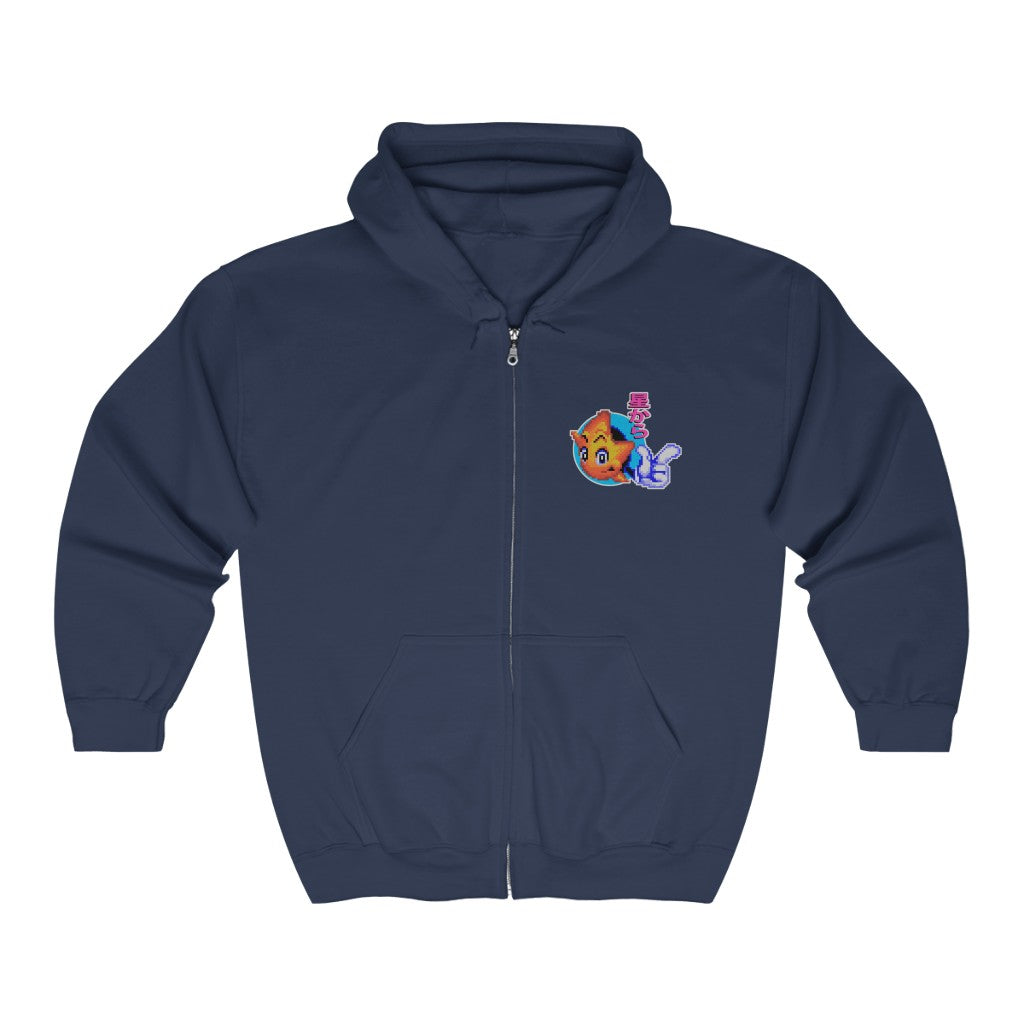 Navy Ristar Zip Hoodie Gaming Fashion