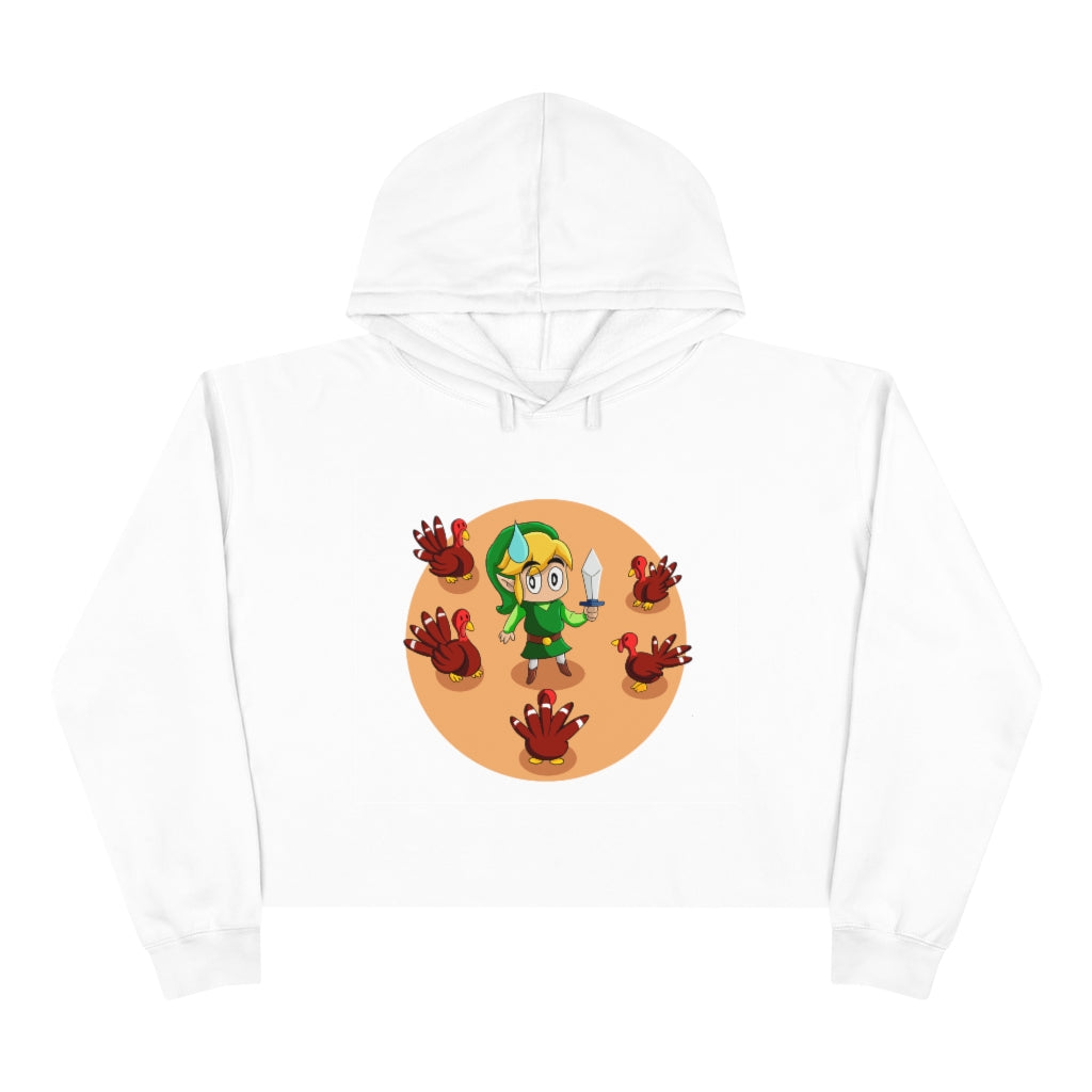 White The Legend of Zelda Crop Hoodie Gaming Fashion