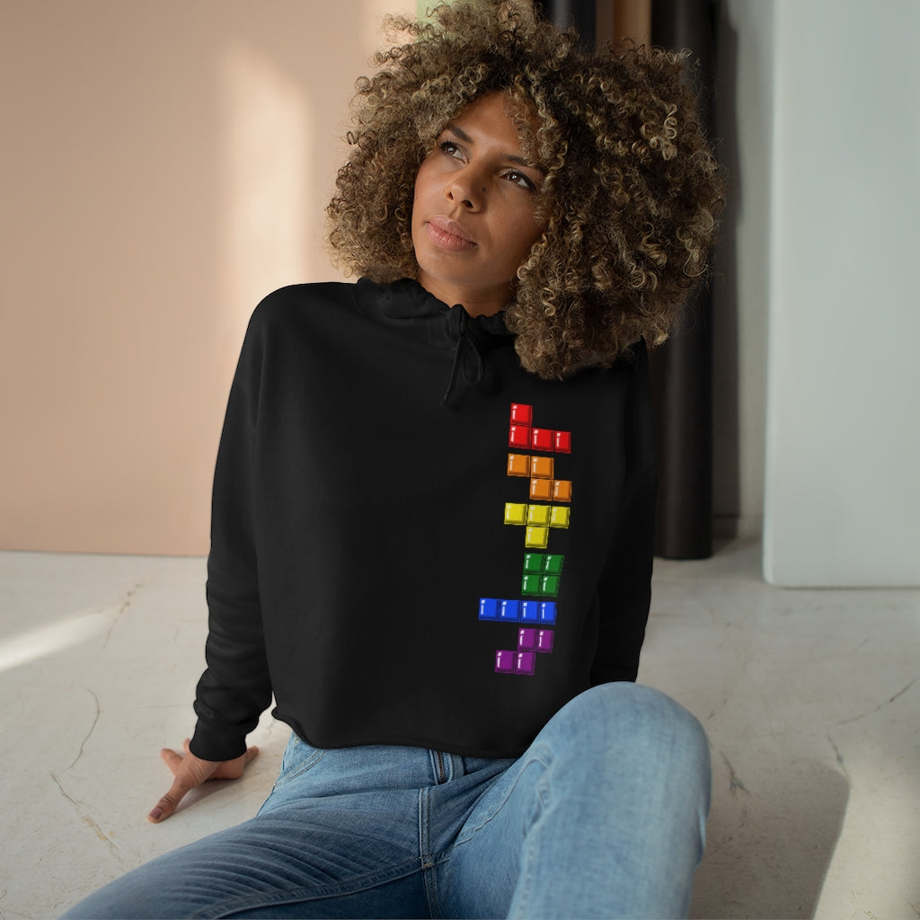 Women's Crop Hoodie - Blocks' Diversity