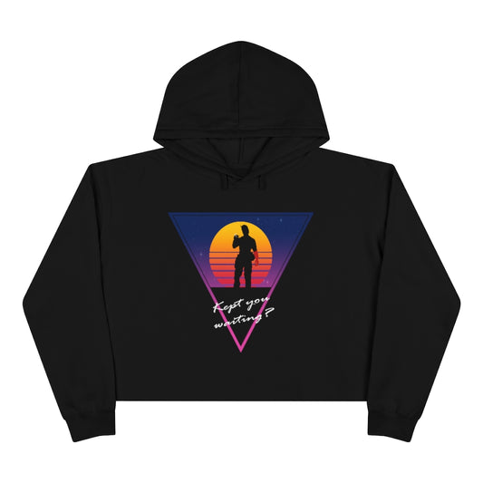 Black Metal Gear Cropped Hoodie Gaming Fashion