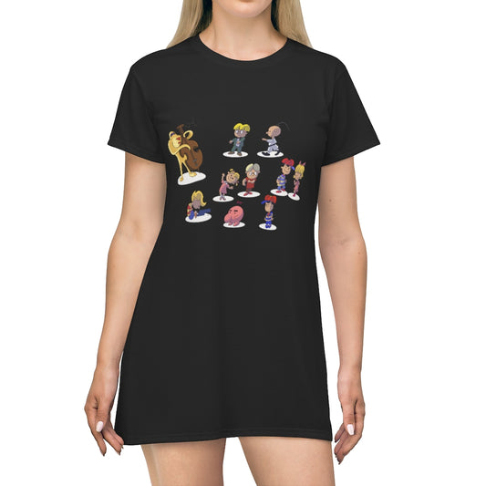 Black EarthBound Tee Dress Gaming Fashion