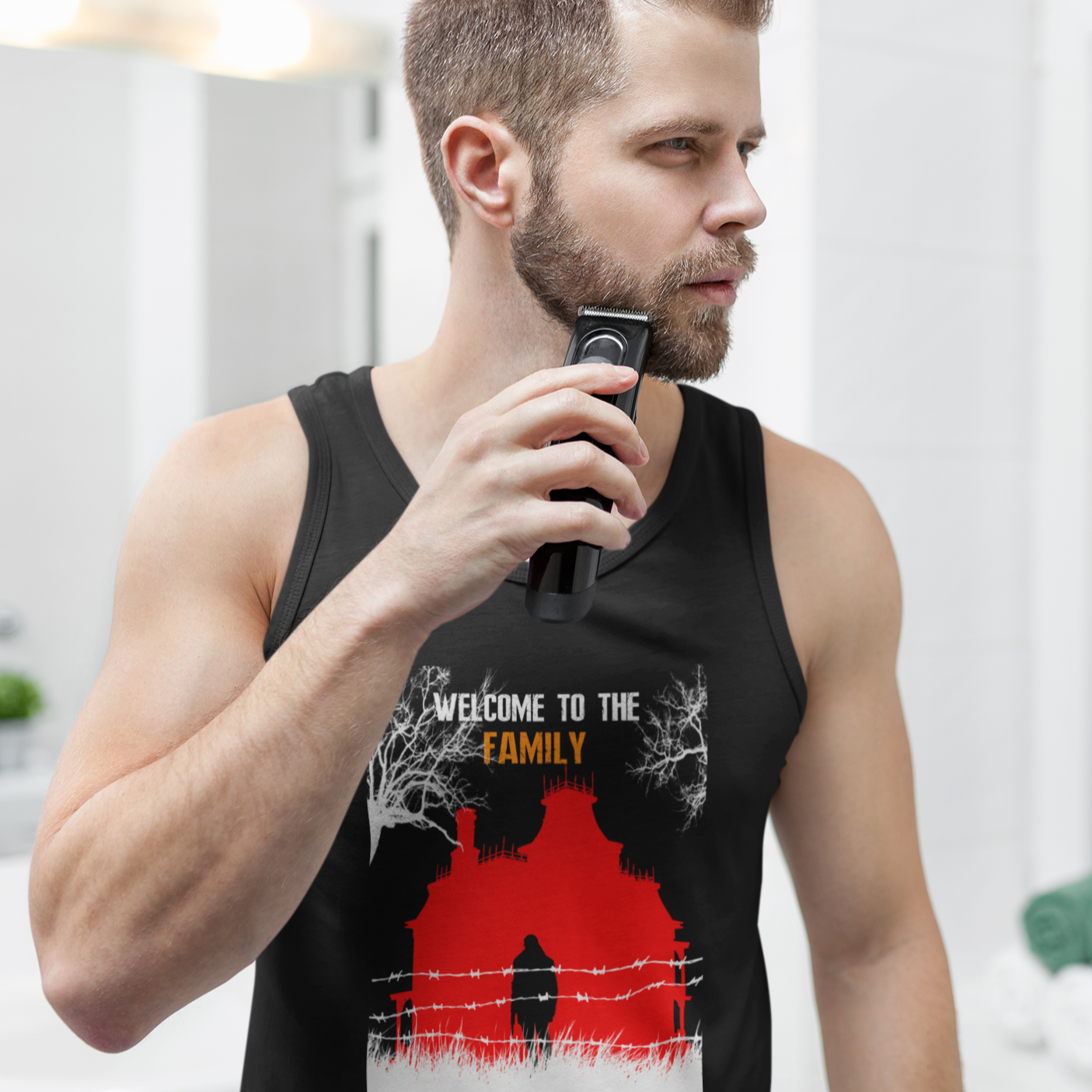 Black Resident Evil Biohazard Tank T Shirt Gaming Fashion